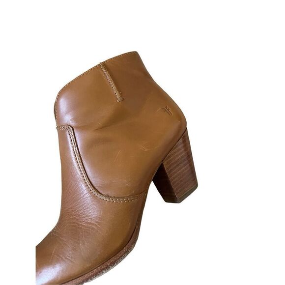 Frye Jennifer Belted Bootie 6.5 Brown Leather - Picture 10 of 13